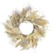 24" Unlit Autumn Harvest Artificial Cattail & Wheat Thanksgiving Wreath